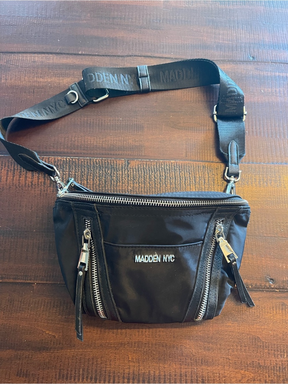 Madden NYC Black Crossbody Tote Bag